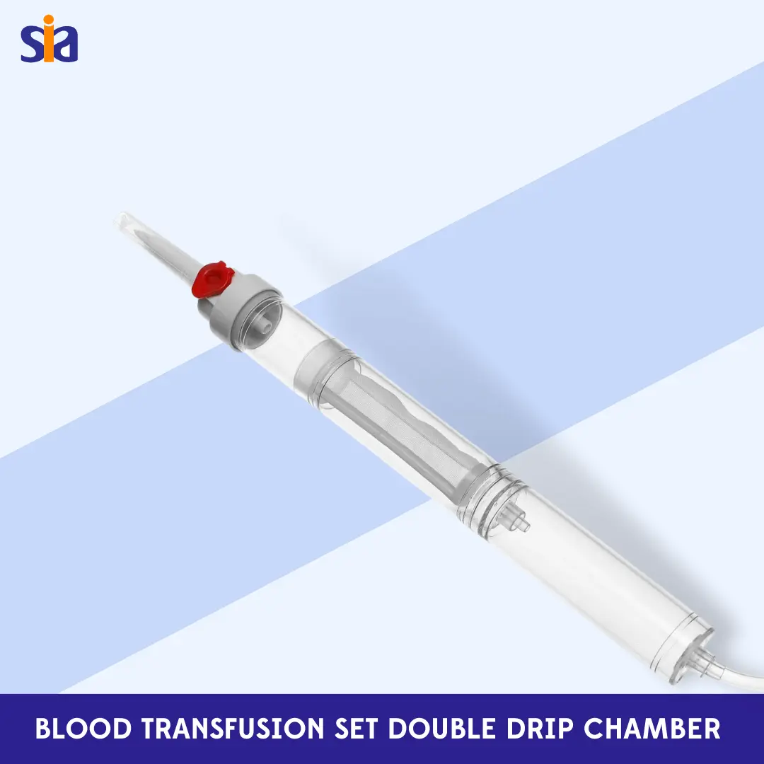 Blood Transfusion Set with Double Drip Chamber