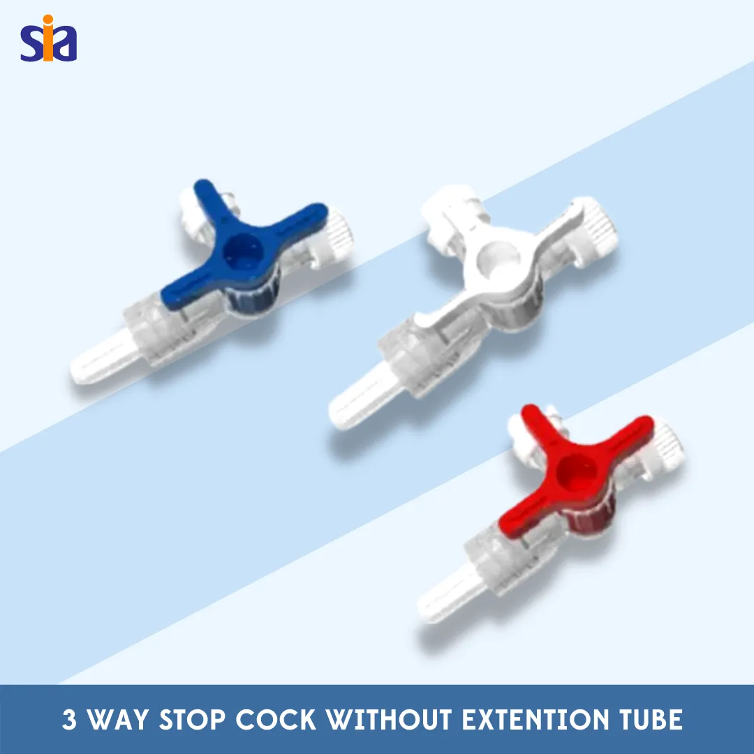 3 Way Stop Cock with and without Extention Tube